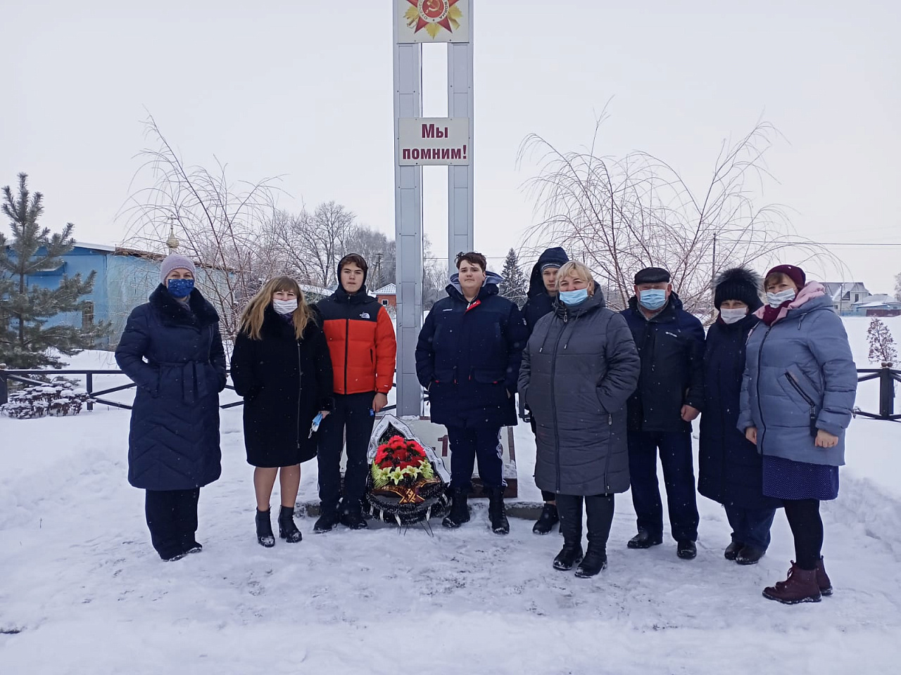 Мероприятие по возложению венка землякам погибшим в годы ВОВ.